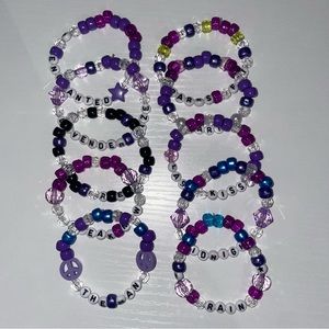 Taylor swift inspired bracelets! Purple collection💜